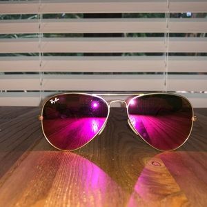 Pink Ray Ban sunglasses
